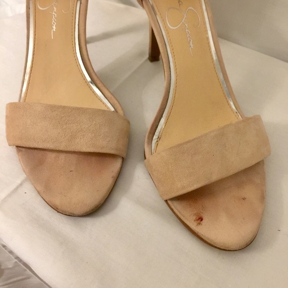 Jessica Simpson Open Toe Heels Cream sz 8 - Picture 2 of 10